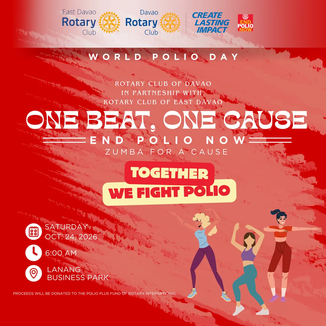 One Beat, One Cause: End Polio Now, Zumba for a Cause official banner