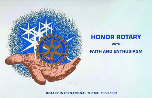 Honor Rotary With Faith and Enthusiasm logo